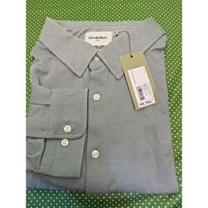 NWT Goodfellow & Co. Men’s Tall 4XL Cotton Long Sleeve Button Shirt Gravel Gray